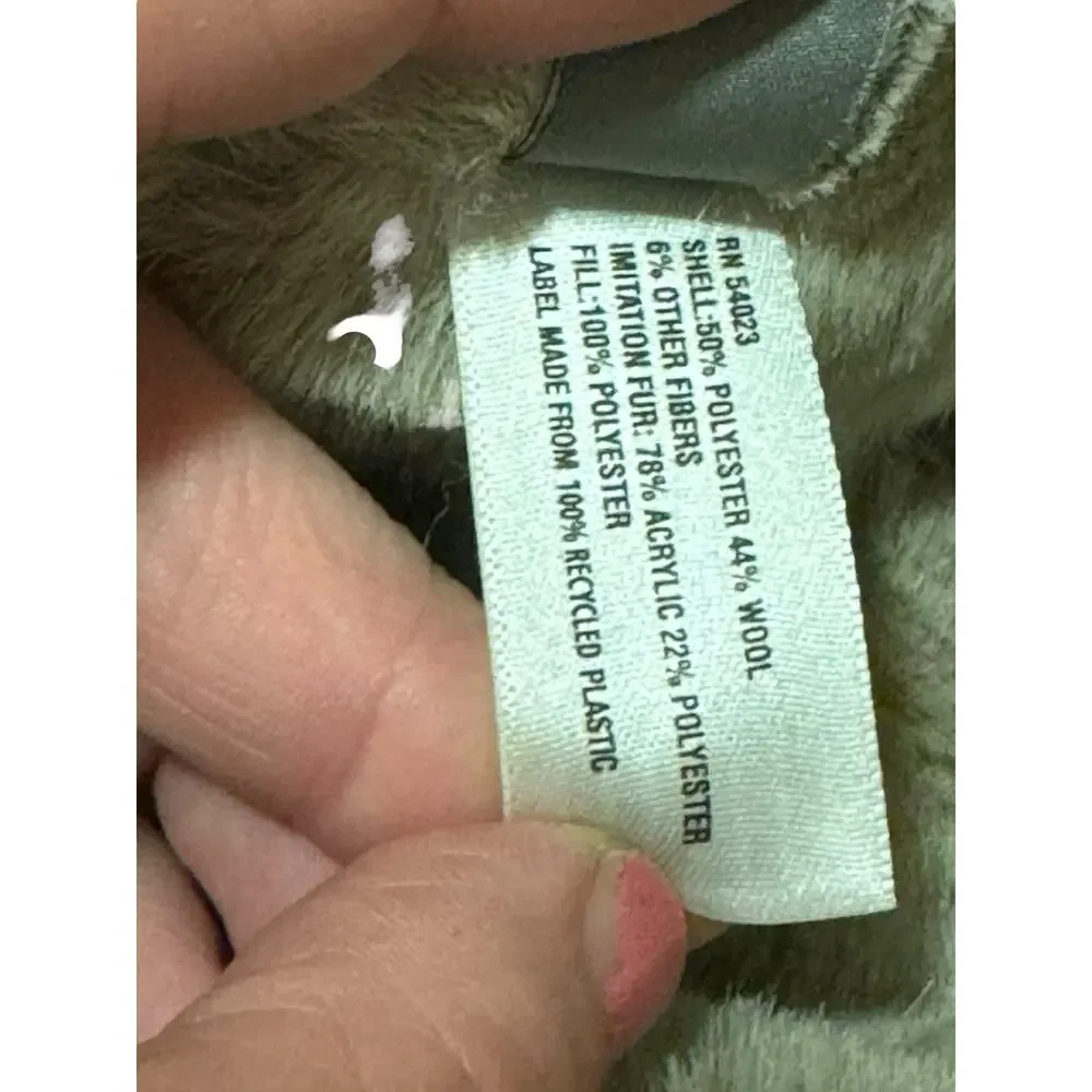 Baby Gap Faux Fur Trapper Hat Grey Glitter Frosty Morning 2012 6-12 Months